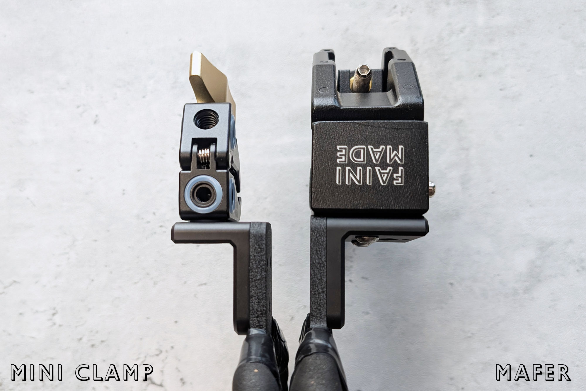 Mini super clamp mount compared to mafer clamp mount